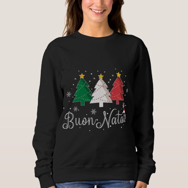 Camiseta Buon Natale - Árvore de Natal Italiana - Xmas (Frente)