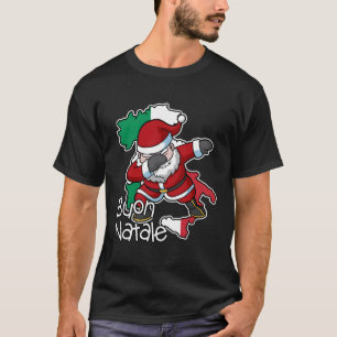 Camiseta Buon Natale Italiana Italia Santa Claus Itália