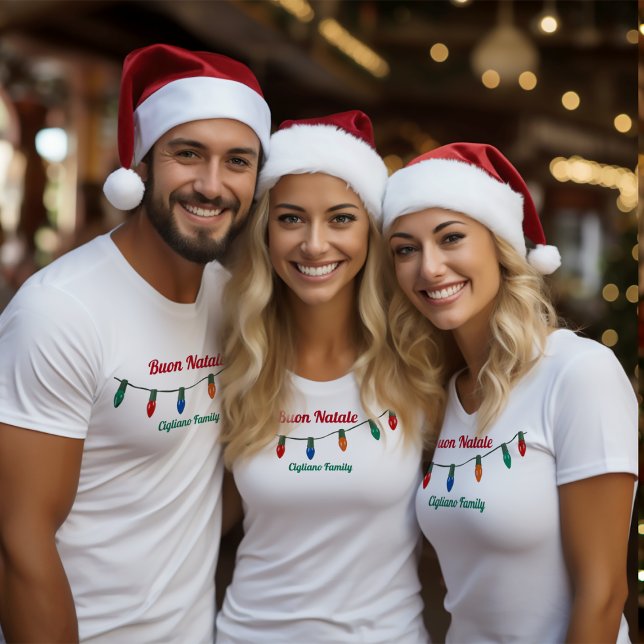 Camiseta Buon Natale Lights Itália Natal (Criador carregado)