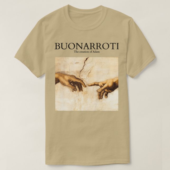 Camiseta Buonarroti Criação de Adão (Frente do Design)