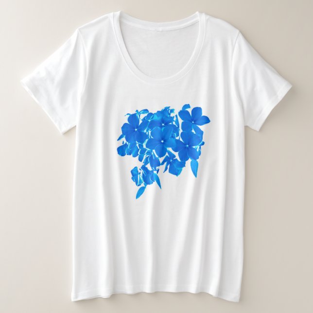 Camiseta Buquê Azul Phlox (Frente do Design)