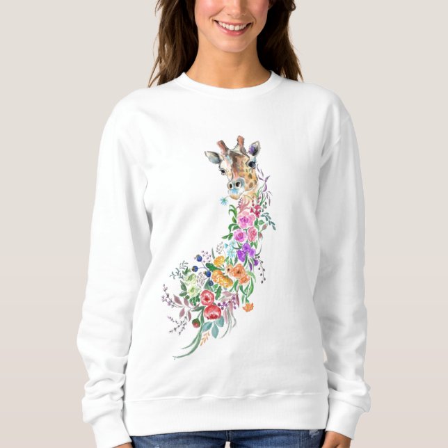 Camiseta Buquê Colorida Flores Girafa - Primavera  (Frente)