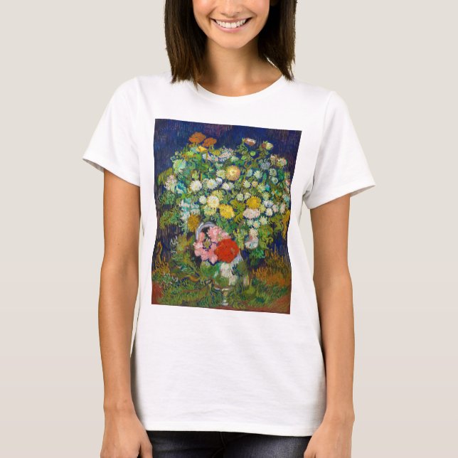 Camiseta Buquê das Flores em um Vaso, Van Gogh (Frente)