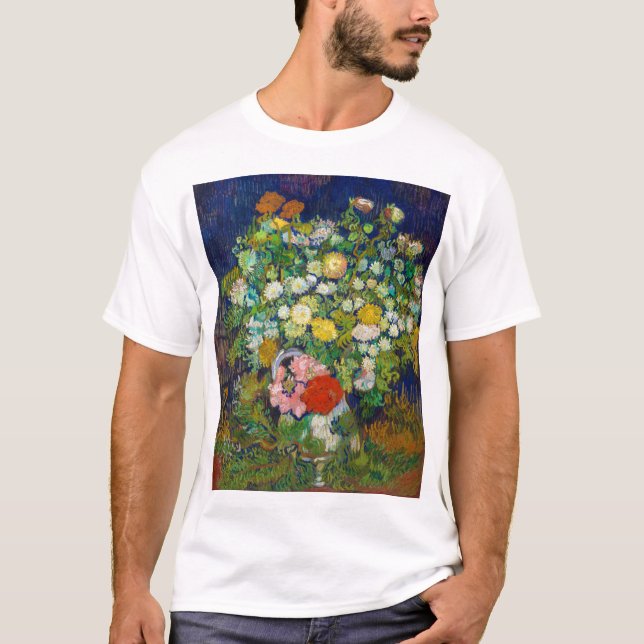 Camiseta Buquê das Flores em um Vaso, Van Gogh (Frente)