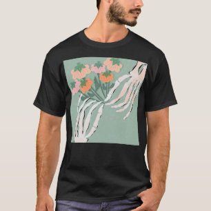 Camiseta Buquê de Abóbora Esqueleto Halloween