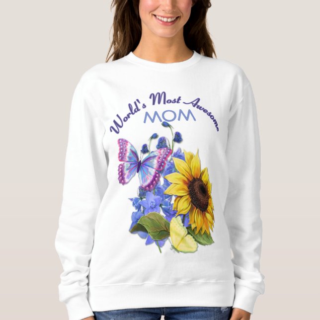 Camiseta Buquê de borboleta para mamãe (Frente)