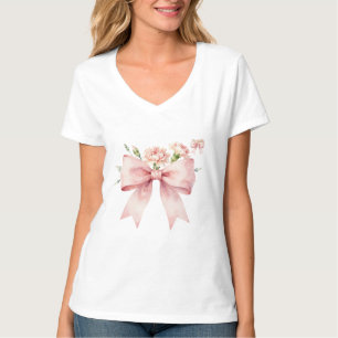 Camiseta Buquê de Cravo Macio com Laço
