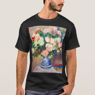 Camiseta Buquê de crisântemos e um ventilador japonês