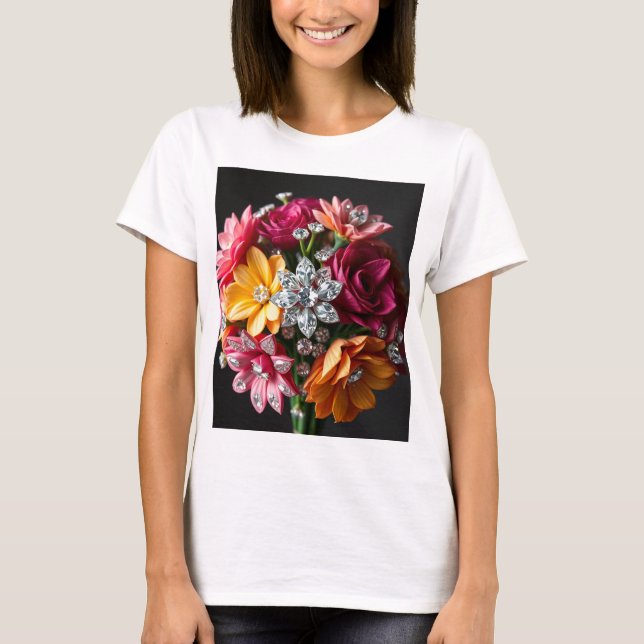 Camiseta "Buquê De Diamante Extremista: Um Espírito Floral  (Frente)