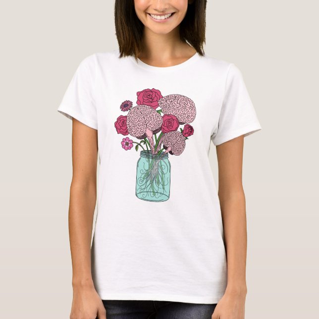 Camiseta Buquê de Flor do Cérebro (Frente)