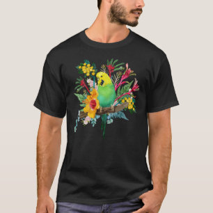 Camiseta Buquê de flor selvagem bugerigar australiano
