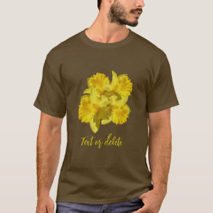 Camiseta Buquê de Flores Amarelas Daffodil Personalizadas