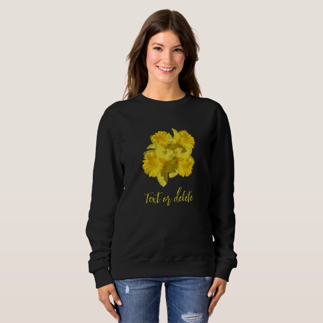 Camiseta Buquê de Flores Amarelas Daffodil Personalizadas (Frente Completa)