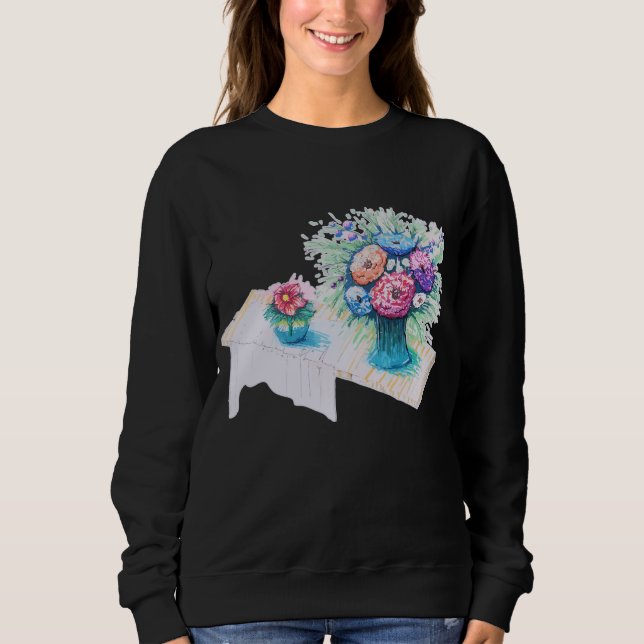 Camiseta Buquê de flores colorido e vibrante. (Frente)