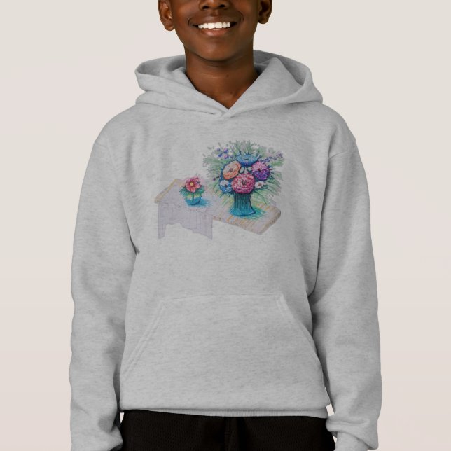 Camiseta Buquê de flores colorido e vibrante. (Frente)
