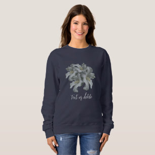 Camiseta Buquê de Flores de Hibisco Branco Personalizado