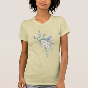 Camiseta Buquê de Flores de Orquídea, Floral Aquarela 