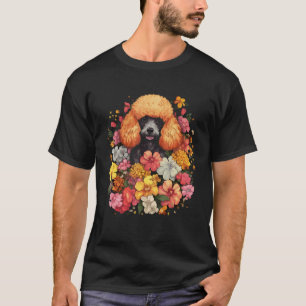 Camiseta Buquê de Flores de Poodle Fofo