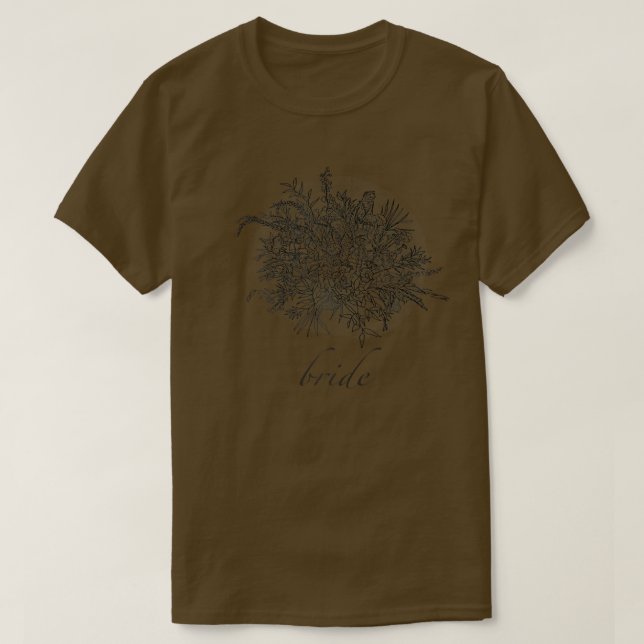 Camiseta Buquê de Noiva e Flores Silvestres Feminino (Frente do Design)