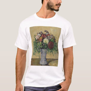 Camiseta Buquê de Paul Cezanne   das flores em um vaso,