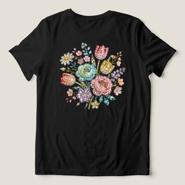 Camiseta Buquê de Primavera Espelhante (Verso do Design )