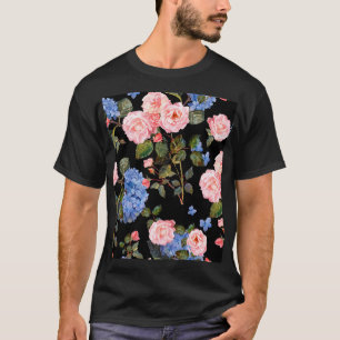 Camiseta Buquê de rosas rosa vitoriano.