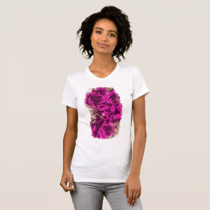 Camiseta Buquê de Rosas Roxos Aquarela
