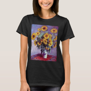Camiseta Buquê de Sunflower por Claude Monet, Vintage Art