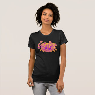 Camiseta Buquê Flor de Ouro - Estilo Arte com Linha