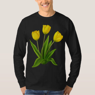 Camiseta Buquê Flor Floral da Tulip Amarela Spri