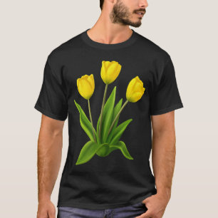 Camiseta Buquê Flor Floral da Tulip Amarela Spri