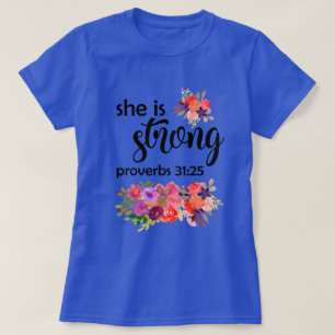 Camiseta Buquê Floral Colorida Ela É Forte