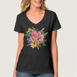 Camiseta Buquê Floral Rosa