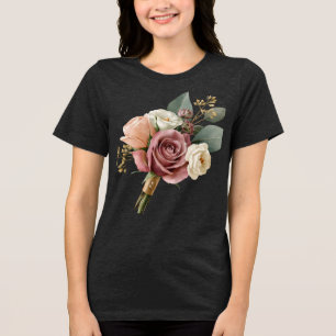 Camiseta Buquê Nupcial em Aquarela Romântica