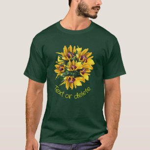 Camiseta Buquê Susan Flower de olhos negros personalizado
