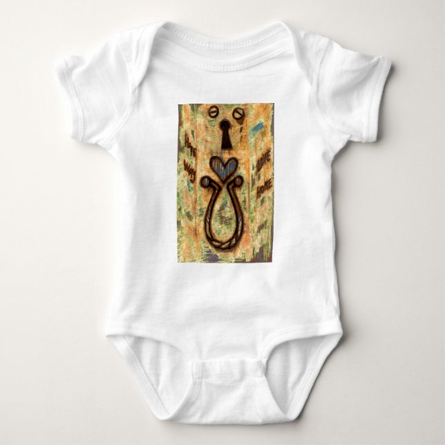 Camiseta Buraco da fechadura & Coração (Frente)