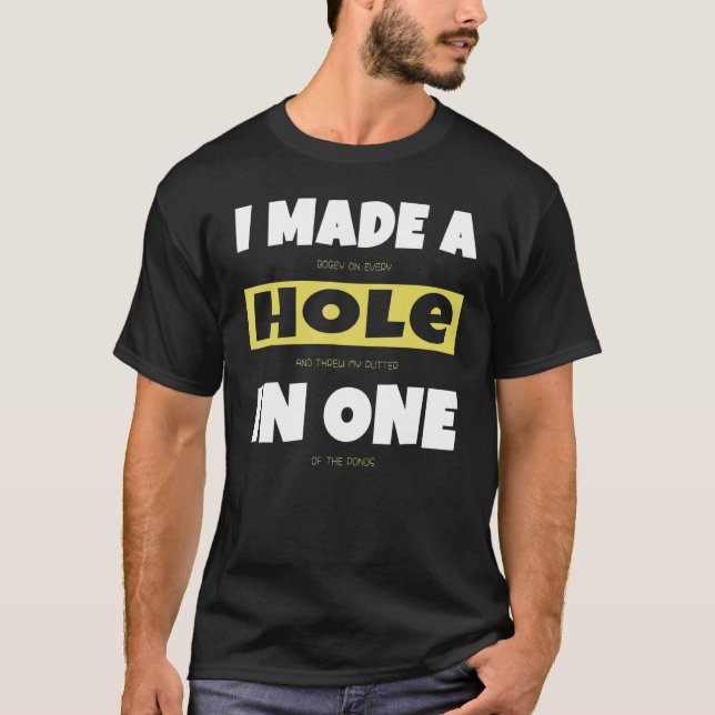 Camiseta Buraco Em Um Golfe Golfe Golfe Golfista Golfe Golf (Frente)