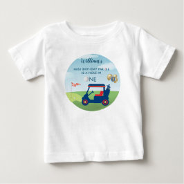 Camiseta Buraco em um primeiro aniversario de golfe