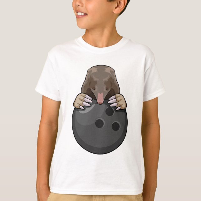 Camiseta Buraco na Boliche com Bola de boliche (Frente)