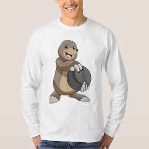 Camiseta Buraco na Boliche com Bola de boliche