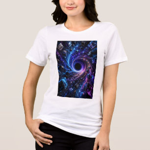 Camiseta Buraco Negro Cósmico 3D Feminino