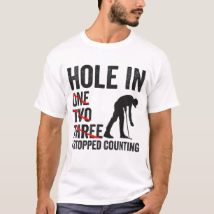 Camiseta Buraco numa árvore eu parei de contar golfe engraç