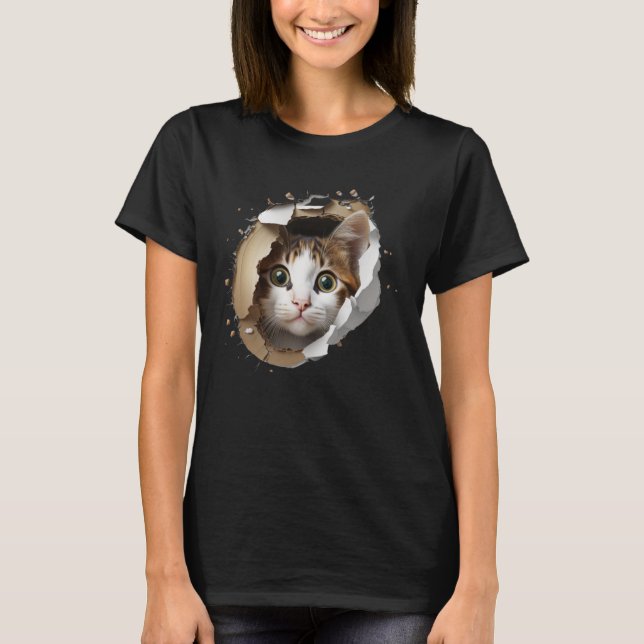Camiseta Buraco Torto de Gato Cortado (Frente)
