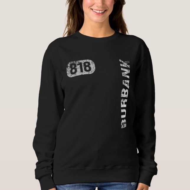 Camiseta Burbank California 818 Area Code Retro (Frente)