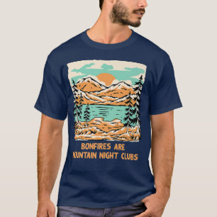 Camiseta Burgaras são Pistas Noturnas de Montanha Camping H