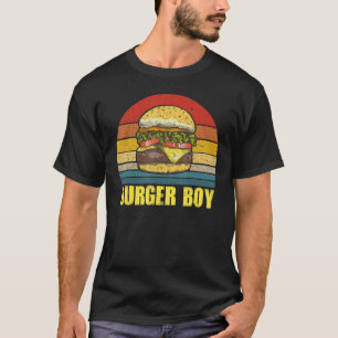 Camiseta Burger Boy Cheeseburger Hamburger Lover Retro Vin