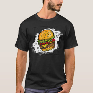 Camiseta Burger cheeseburgers hamburger fast comida snacks