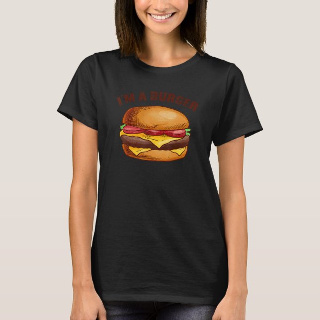 Camiseta Burger cheeseburgers hamburger fast food snacks ba (Frente)