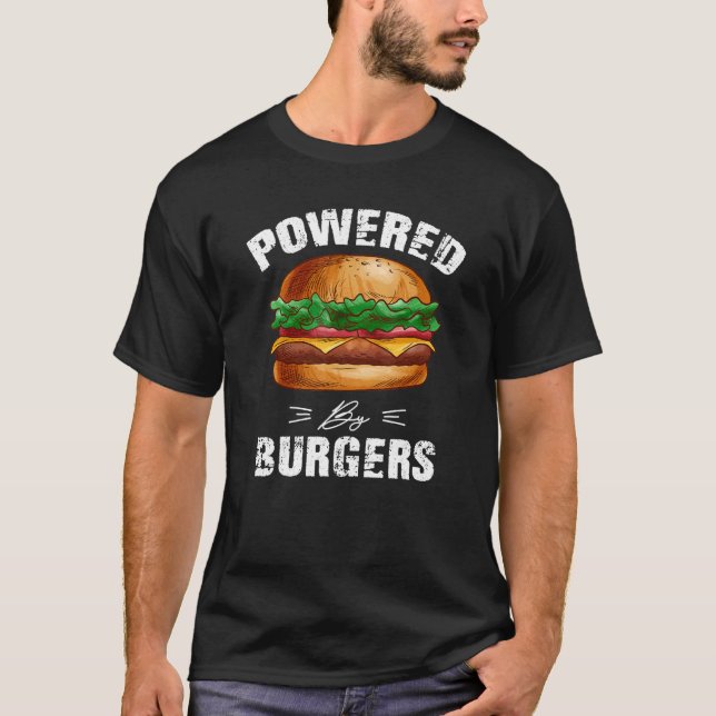 Camiseta Burger cheeseburgers hamburger fast food snacks ba (Frente)
