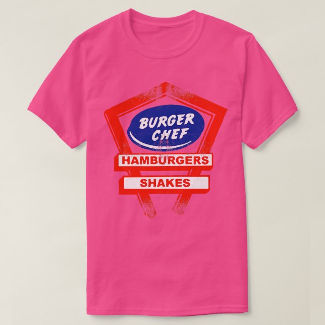 Camiseta Burger Chef e uma cadeia de restauração rápida ame (Frente do Design)